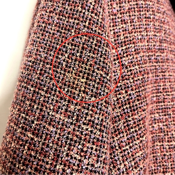 Vintage 90s/Y2K Norton McNaughton Pink Tweed Blazer Coat Size 18W - Picture 4 of 5